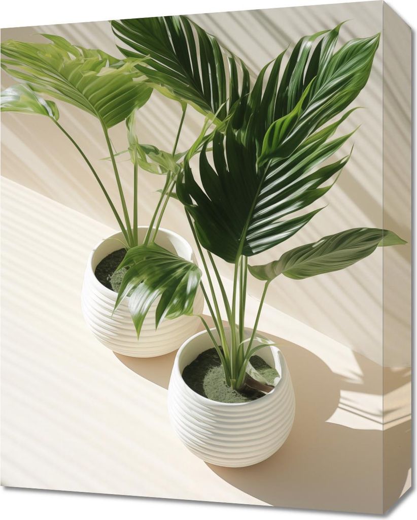 Bild 40x50cm Topfpflanzen Umrisse