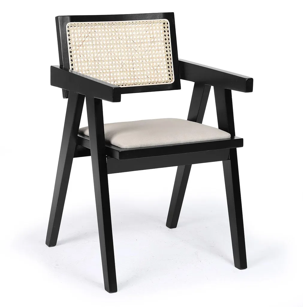 Chaise Ergonomique Hiro en Bois et Rotin pour Éviter le Mal de Dos avec Style