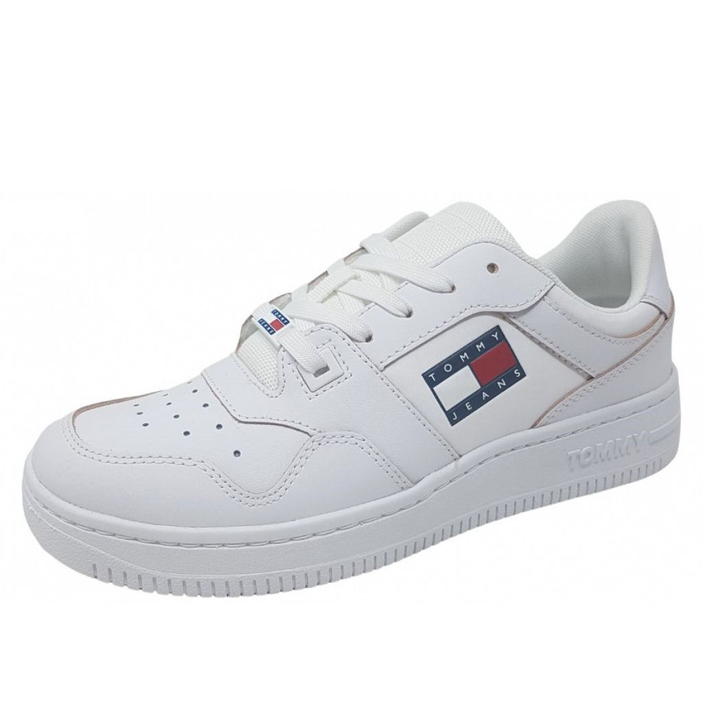 Tommy Hilfiger Tech Basket Jeans Damen Sneaker in Weiß, Größe 40