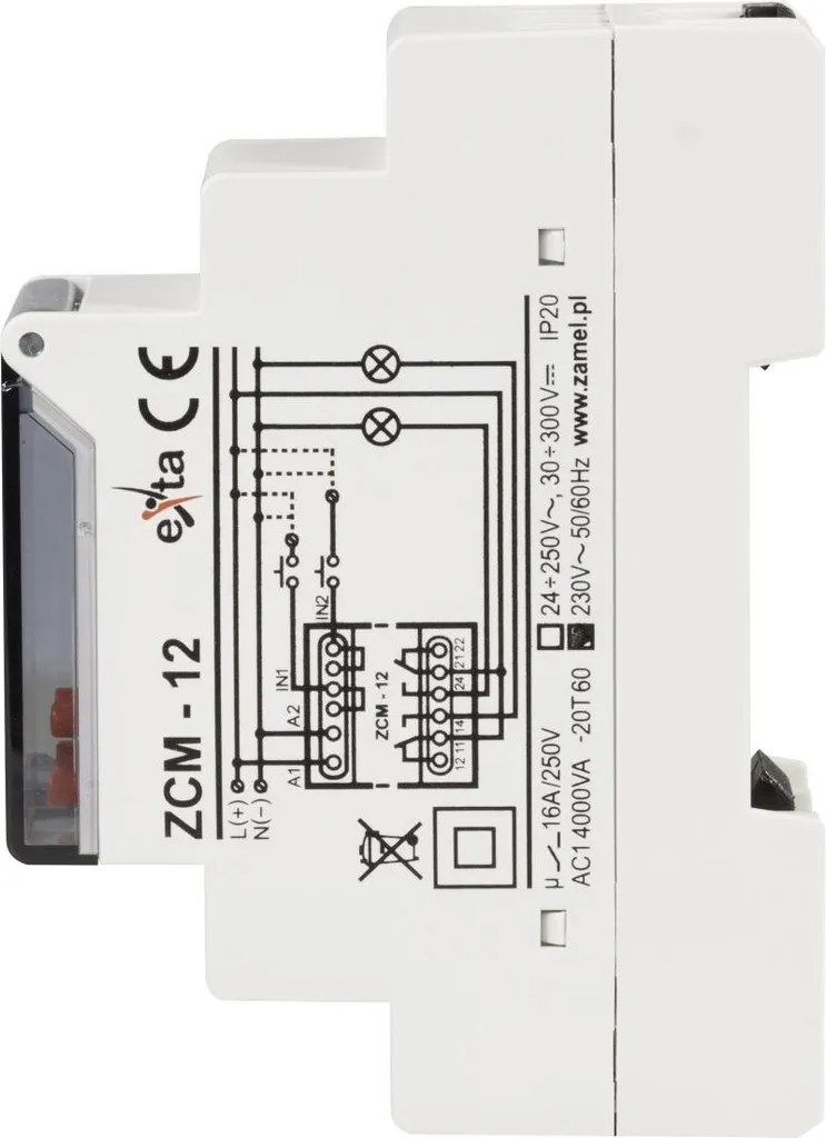 Gestionnaire d'éclairage 2 canaux ZCM-12 230V programmation 7 jours