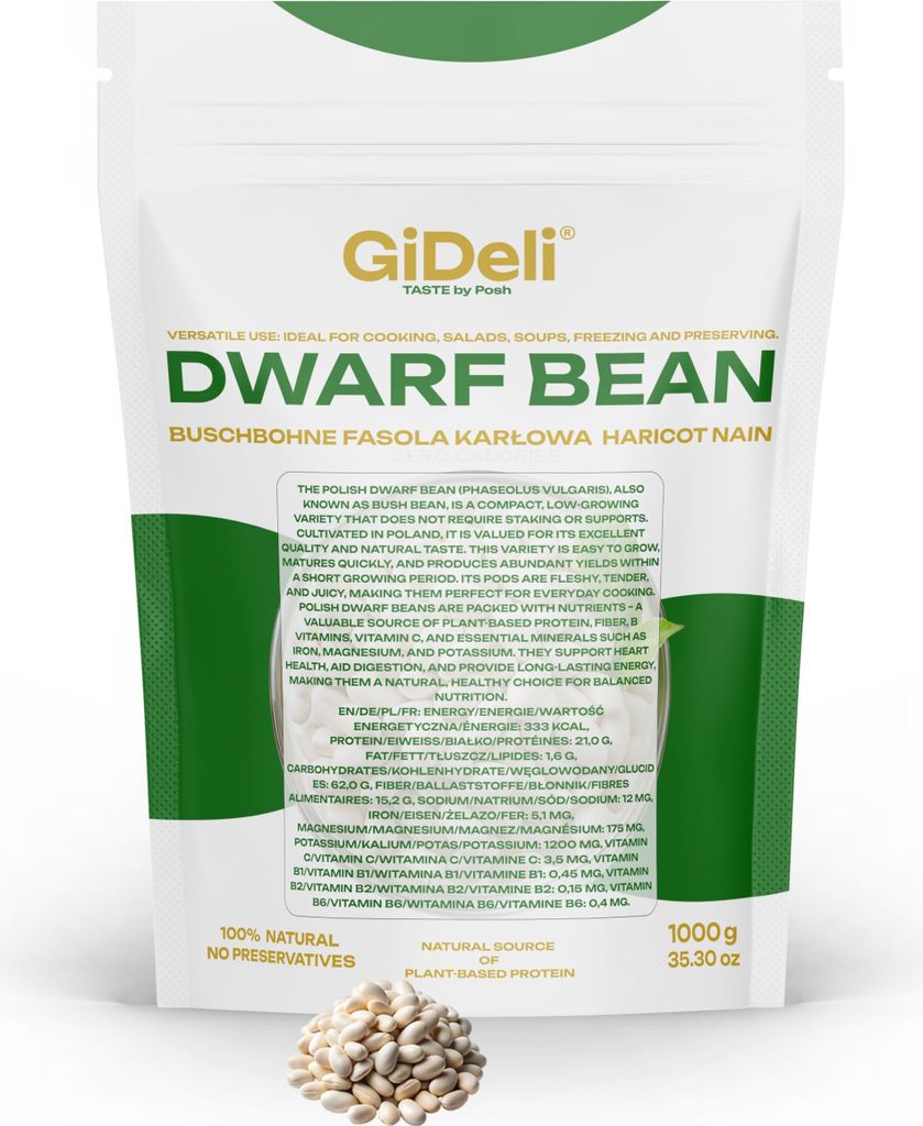GiDeli Weiße Bohnen Getrocknet 1kg – proteinreich und ohne Zusätze