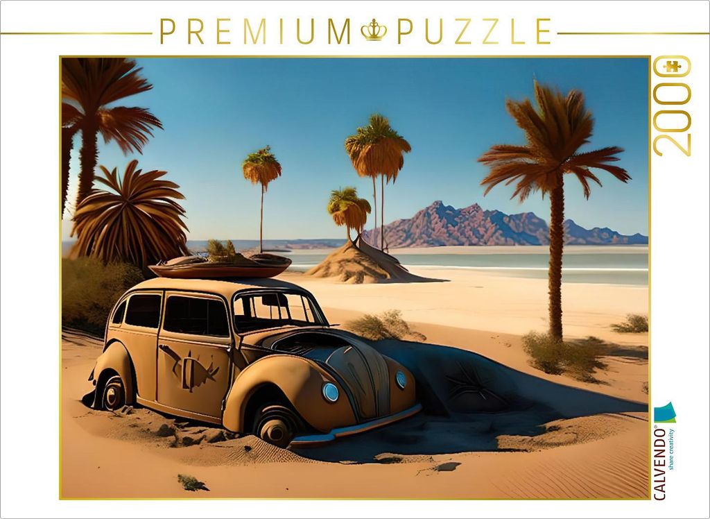 CALVENDO Puzzle Das alte Auto | 2000 Teile Lege-Größe 90x67cm Foto-Puzzle für glückliche Stunden