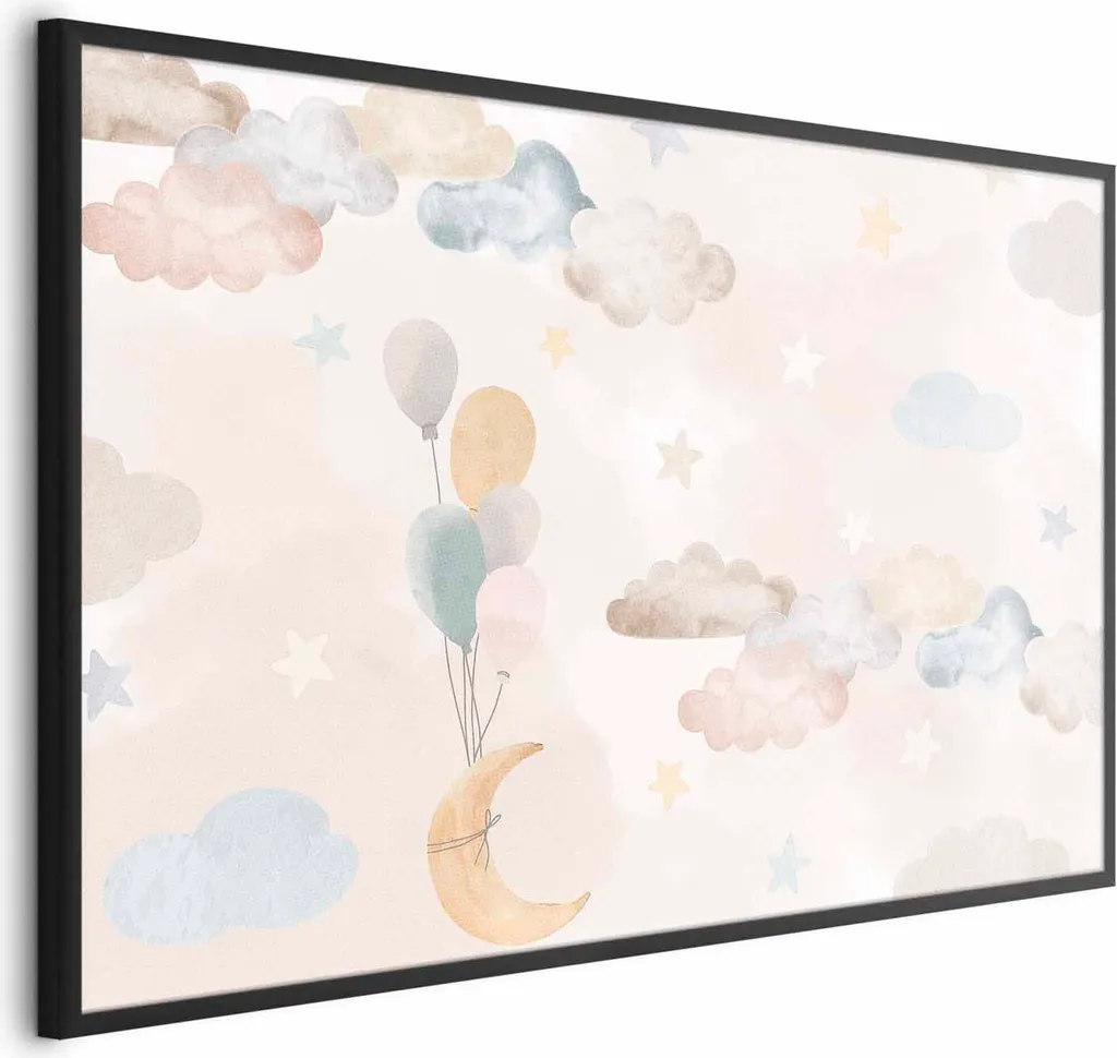 Poster Cielo da favola 90x60 cm con cornice nera senza margini