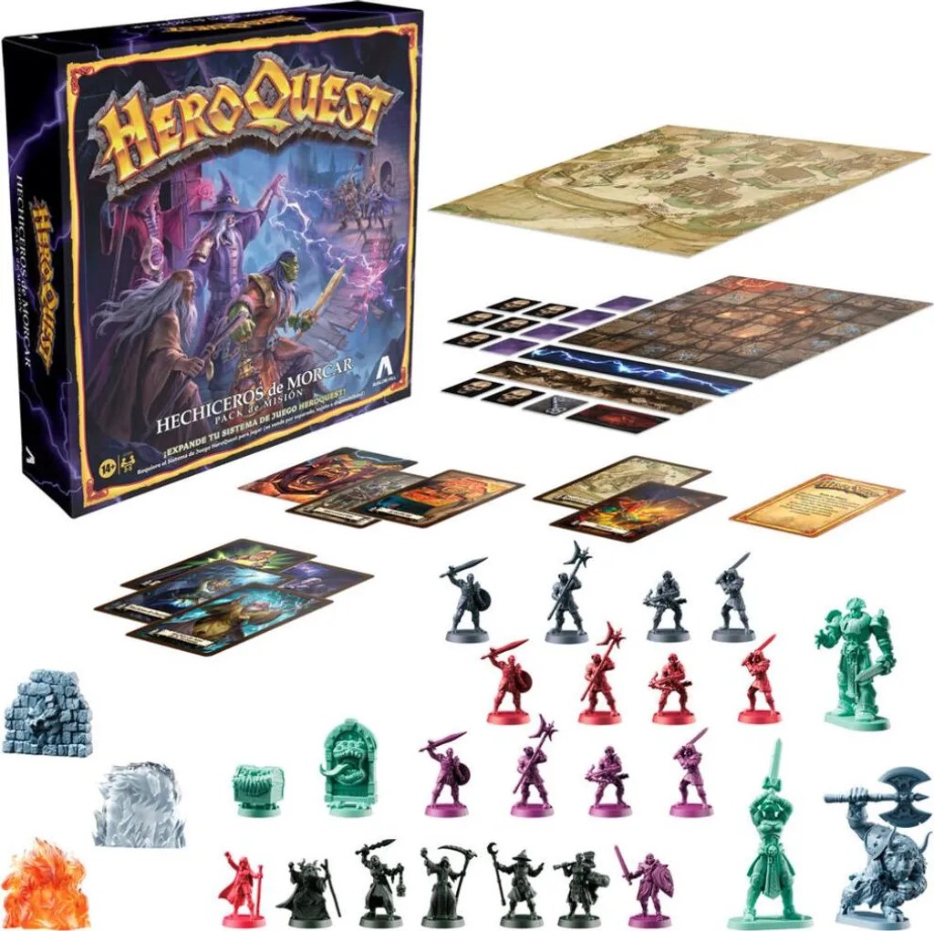HeroQuest Extension Les Sorciers de Morcar avec Figurines et Sorts Inédits