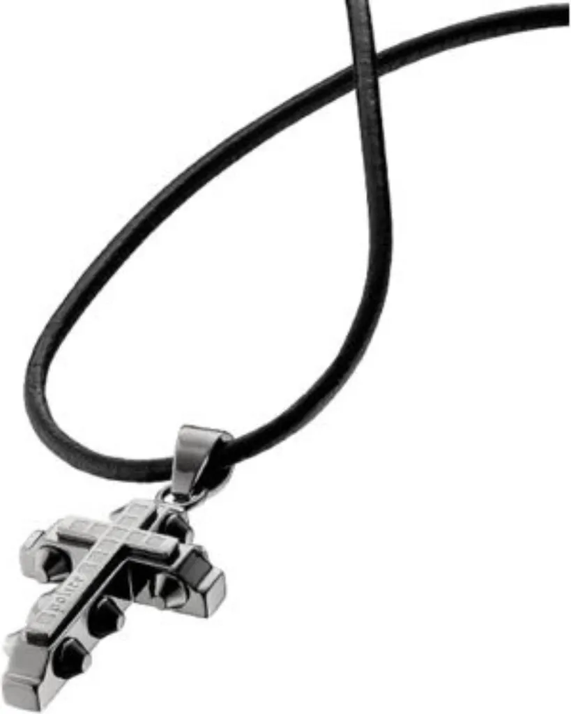 Bijou Homme : Collier Chaîne Police PJ24135PLU01 en Acier Chirurgical