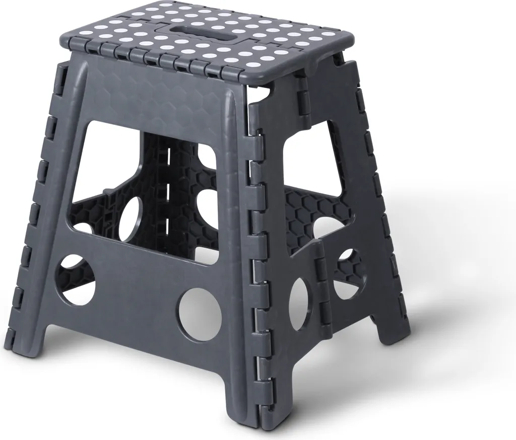 Sgabello Pieghevole Salvaspazio Design 39cm - Maniglia Trasporto Inclusa