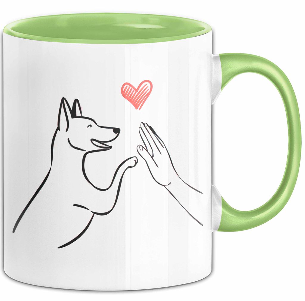 Labrador Retriever Hund Tier Tasse Geschenk Lustige Geschenkidee Spruch (Grün)