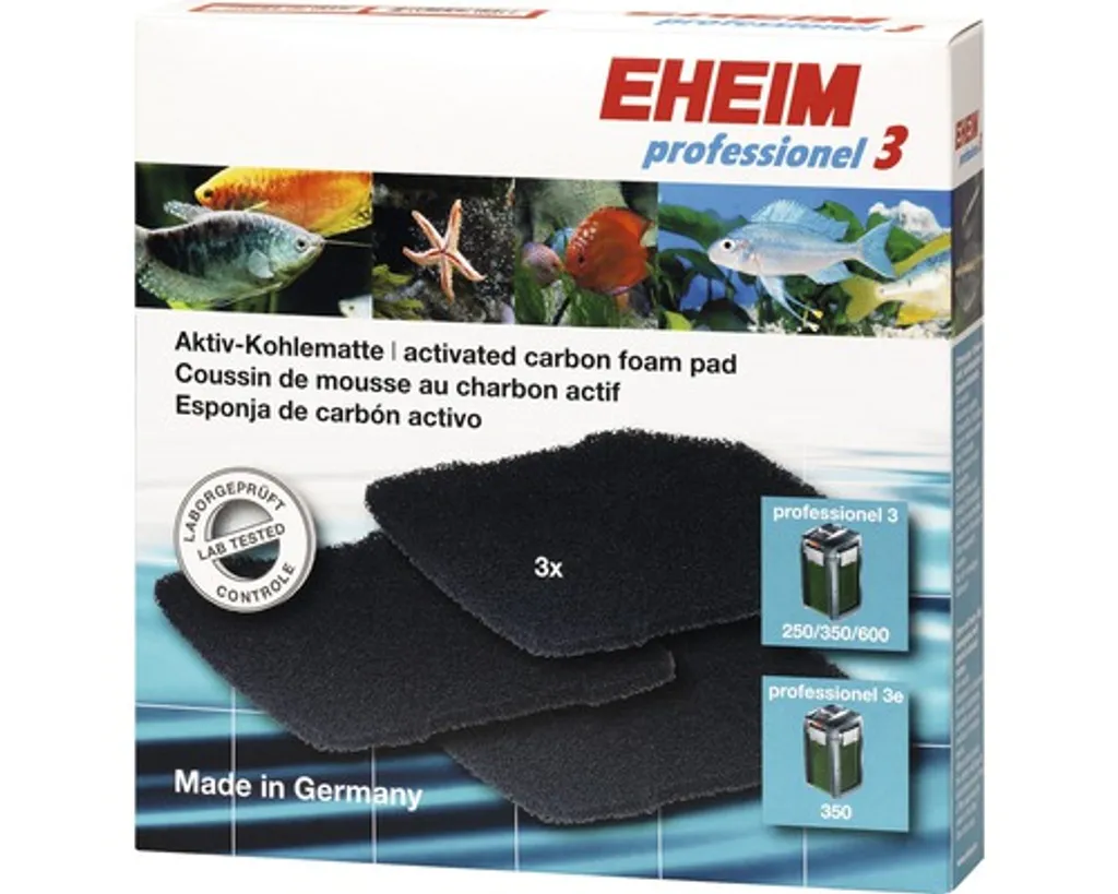 EHEIM Aktivkohlematte (3 pz) 2271/73/75 - Filtro Carbone Attivo Professionale