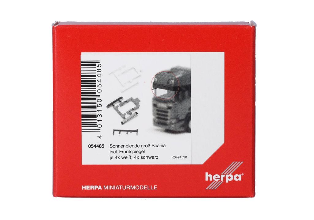 Sonnenblende für SCANIA CR/CS – 4 Stück schwarz und 4 Stück weiß