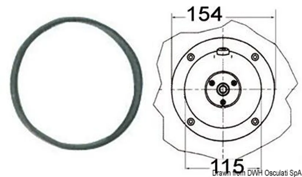 Bride Ultraflex ronde en acier renforcé pour circuit hydraulique 1pc