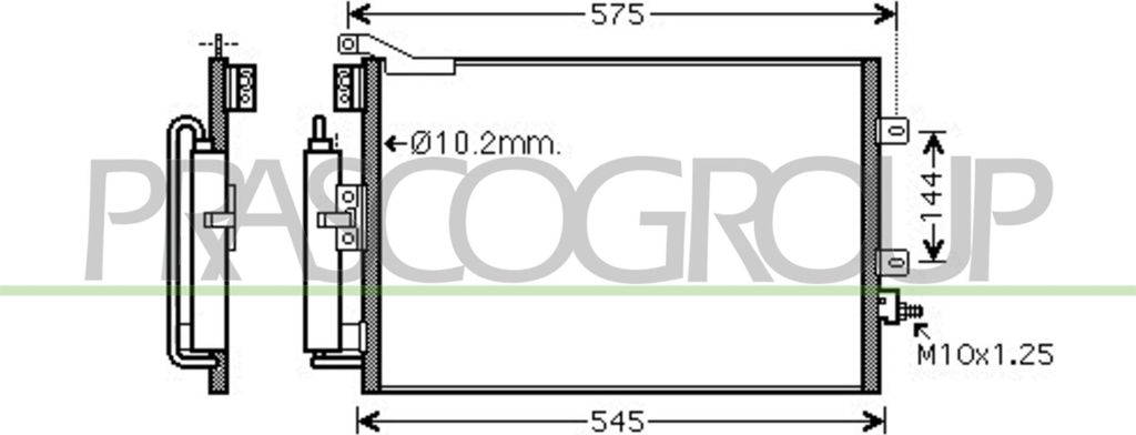 PRASCO RN308C001 Kondensator Klimaanlage Klimakondensator für RENAULT Clio III Schrägheck (BR0/1, CR0/1) +Trockner