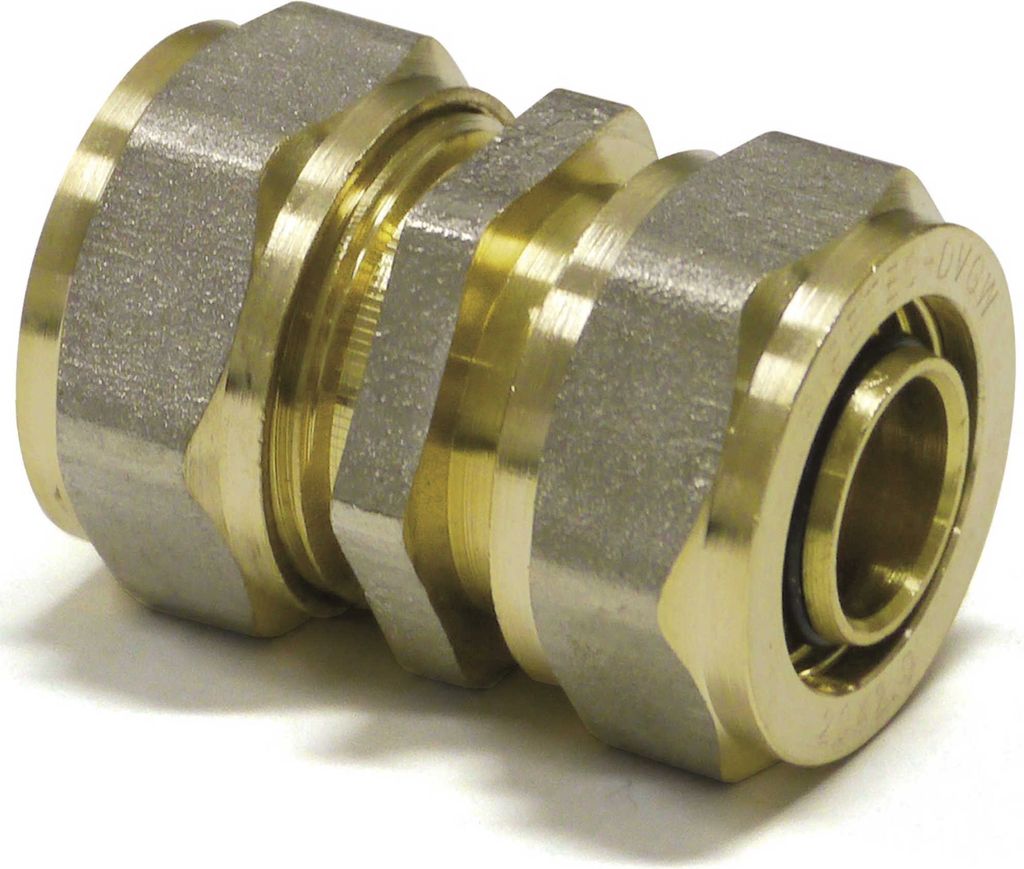 Pipetec Schraubfitting-Kupplung gleichseitig 16 x 2mm - 16 x 2mm : 16 x 2 - 16 x 2 mm Größe: 16 x 2 - 16 x 2 mm