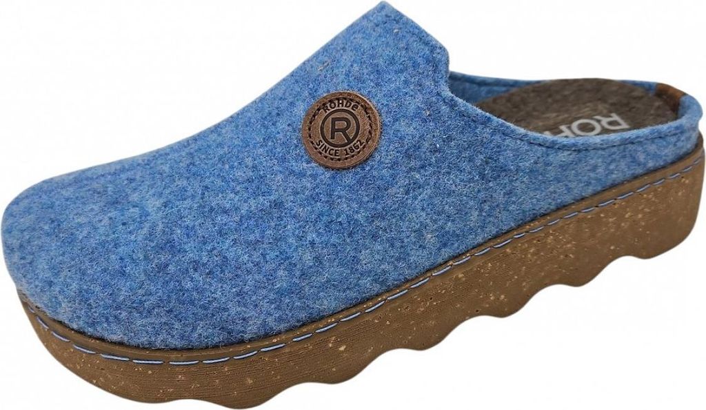 Rohde Damen Pantoffel Hausschuh Filz Plateausohle lose Produktbild 