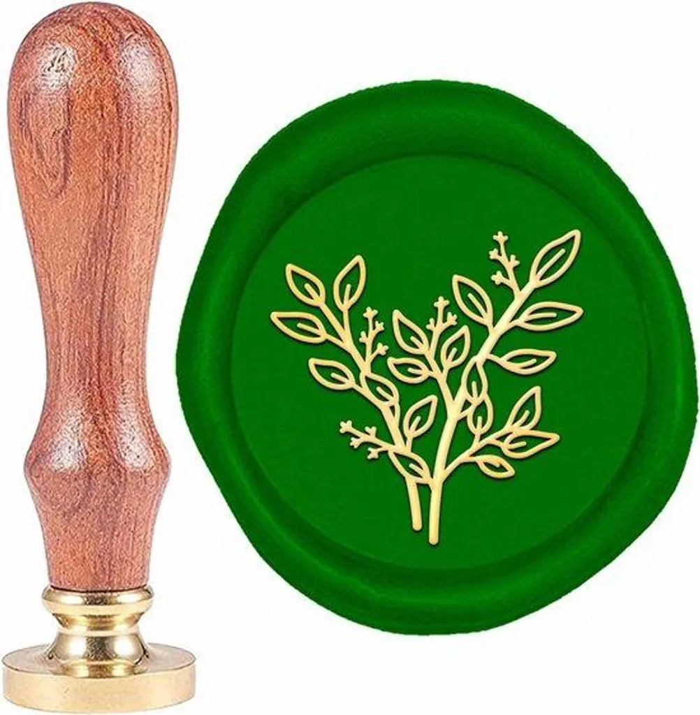 Cachet de cire eucalyptus pour sceller vos invitations de mariage 30mm