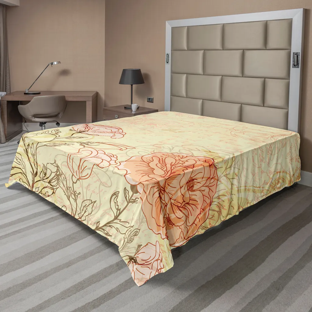 Drap de lit décoratif rose motifs roses et mot d'amour - Doux et XL