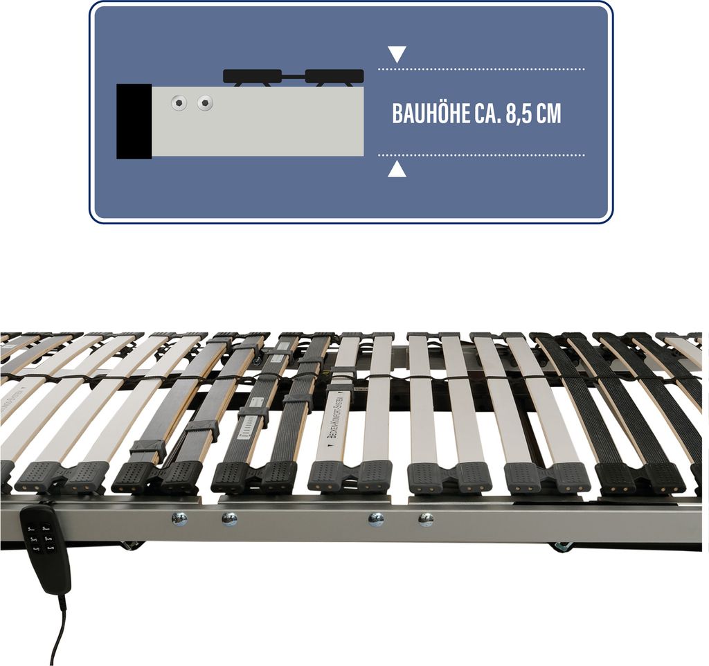 BeCo Luxus E-Move, elektrisch, 90 x 200 cm, 28 Leisten, Produktbild 4