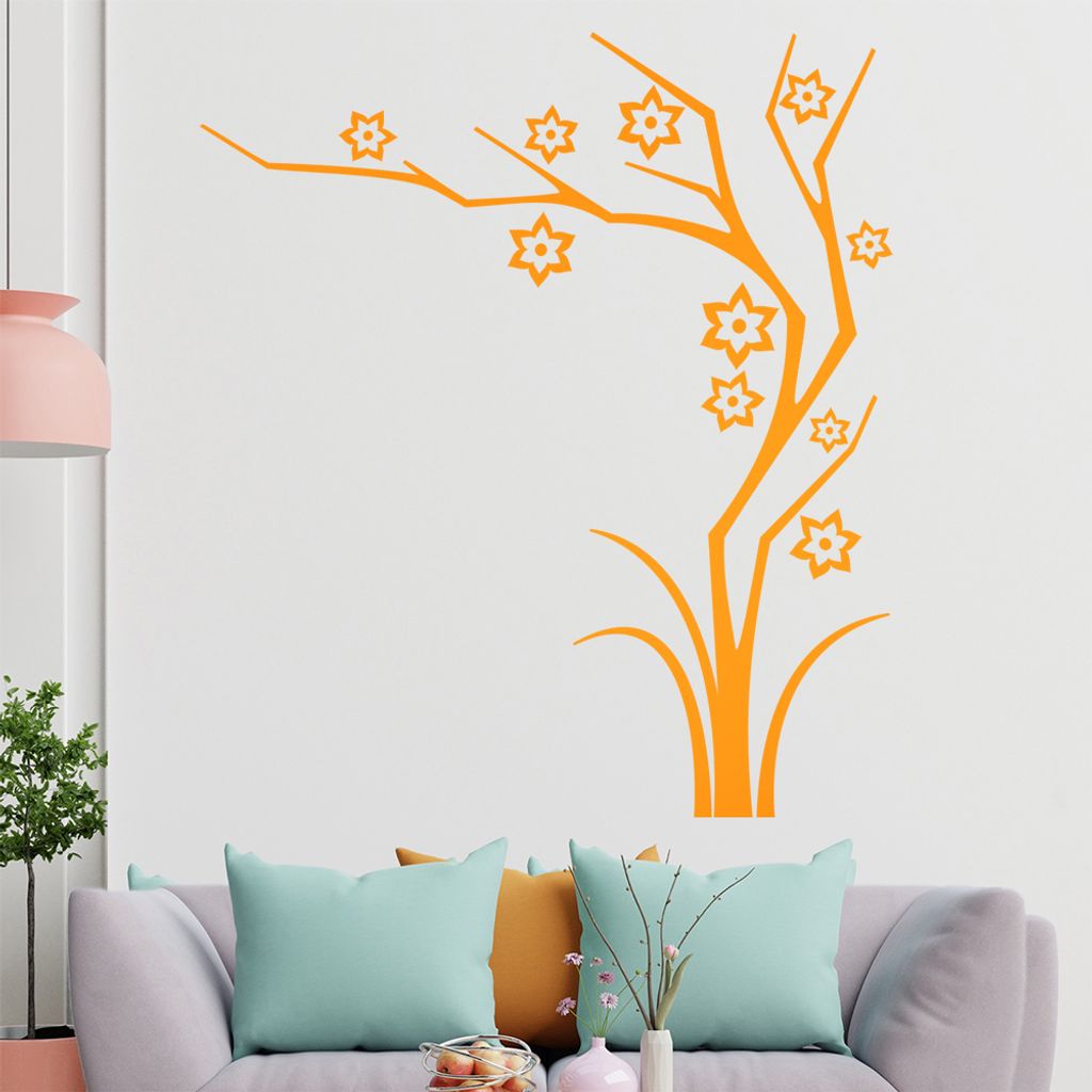Sterne - Baum - Geäst Wandtattoo in 6 Größen - Wandaufkleber Wall Sticker - Dekoration, Küche, Wohnzimmer, Schlafzimmer, Badezimmer