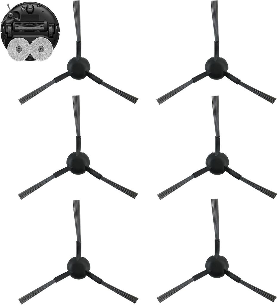 6 Stück Seitenbürsten für Dreame X30 Ultra/L10s Pro Ultra Heat, Seitenbürste für L20 Ultra/L10s Ultra Gen 2/E30 Ultra/L40 Ultra AE/Mova S10 Ro...