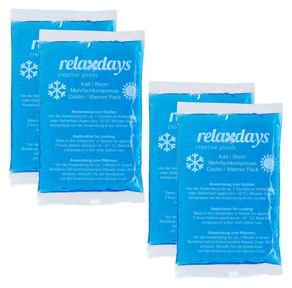 Chladiace vrecká Relaxdays, sada 4 ks, studené a teplé Obrázok produktu 