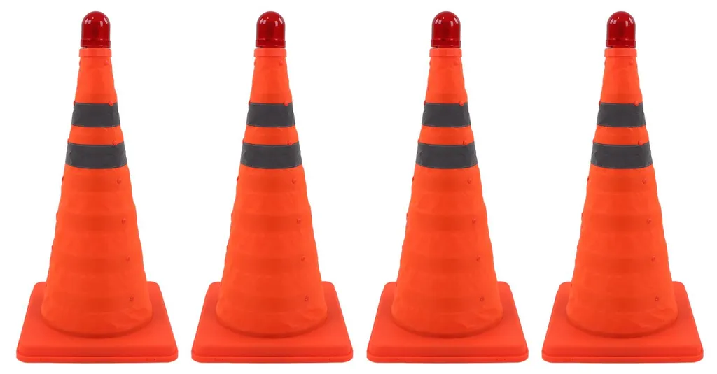 Cône de Chantier Pliable LED : Sécurisez vos Interventions de Nuit 45cm