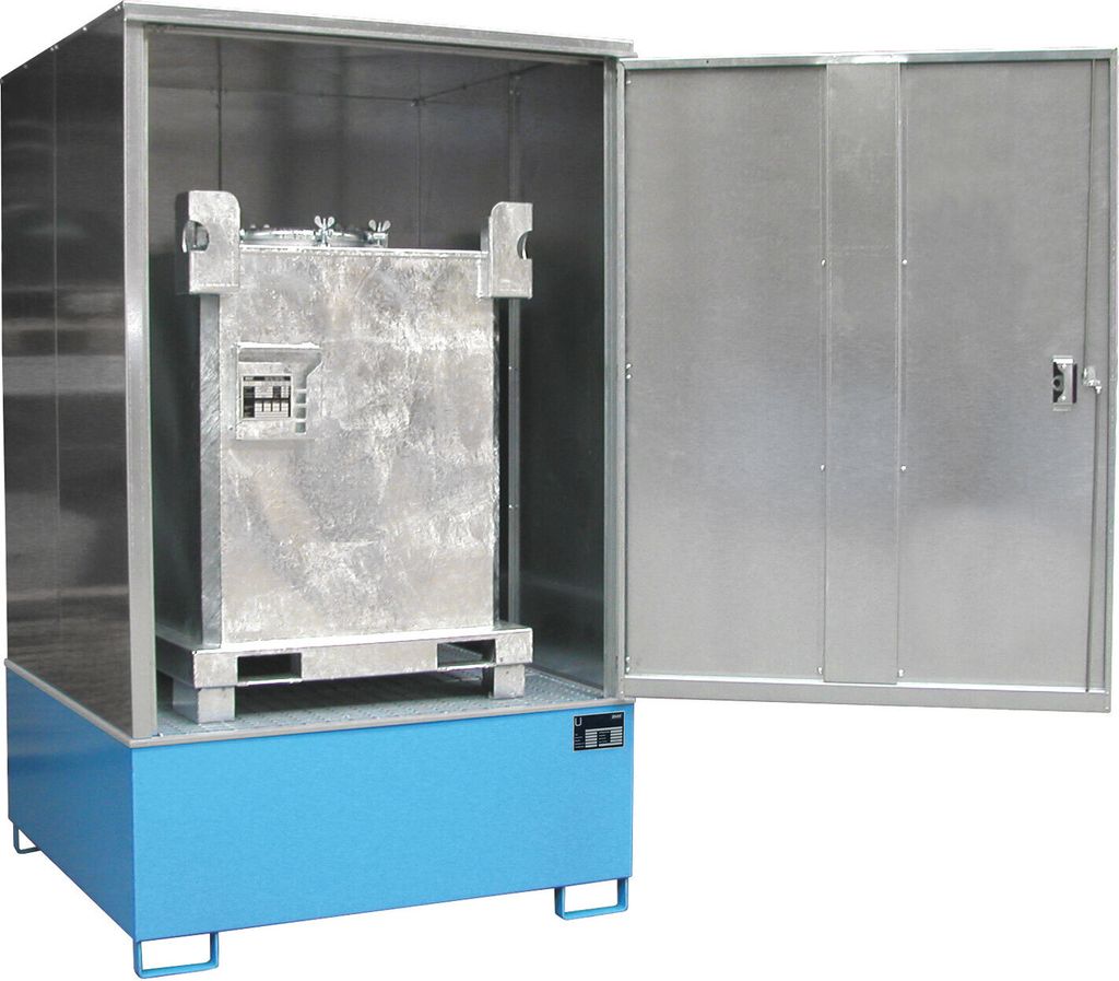 Bauer Gefahrstoff-Schrank GS-4, abschließbar, für max. 1x1000l IPC, Lichtblau