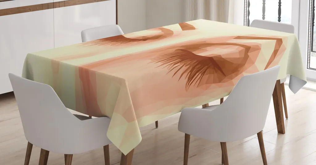 ABAKUHAUS Tovaglia Antimacchia Occhi 140x170cm Lavabile Cannella