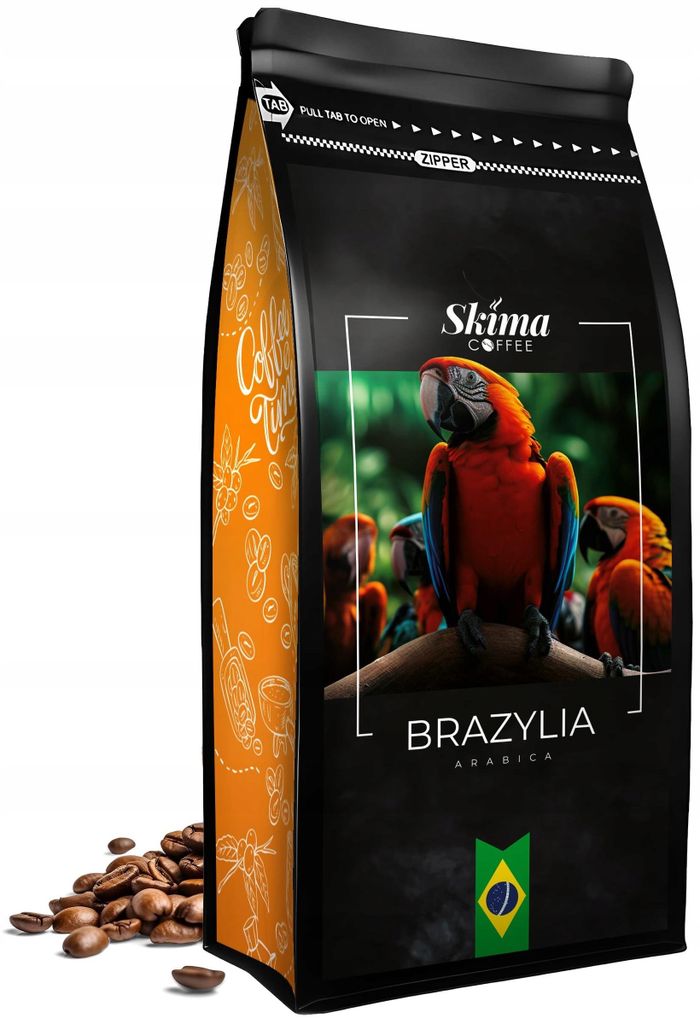 Kawa ziarnista 1kg BRAZYLIA 100% ARABICA Świeżo Palona Zdjęcie produktu 