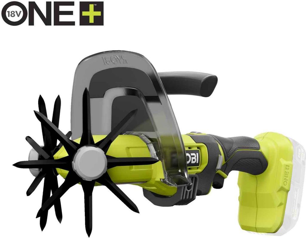 RYOBI Akku-Kompakt-Kultivator RY18HCA-0 18V, Bodenhacke, Bodenfräse, Gartenhacke, Arbeitsbreite 12cm, Arbeitstiefe 5cm
