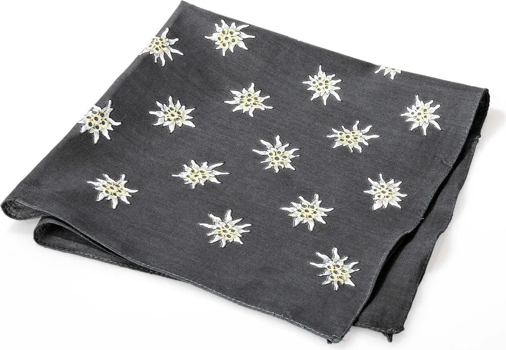 Fazzoletto da Collo Edelweiss Hut-Breiter: Accessorio Tracht Cotone