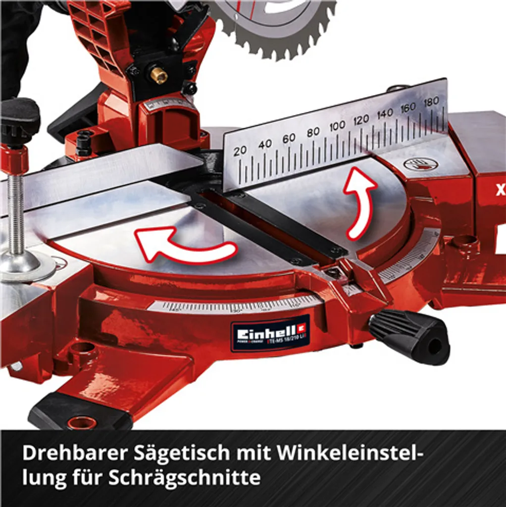 Scie Circulaire à Onglets 210mm Einhell TE-MS 18/210 Li Solo Compacte 18V - 24