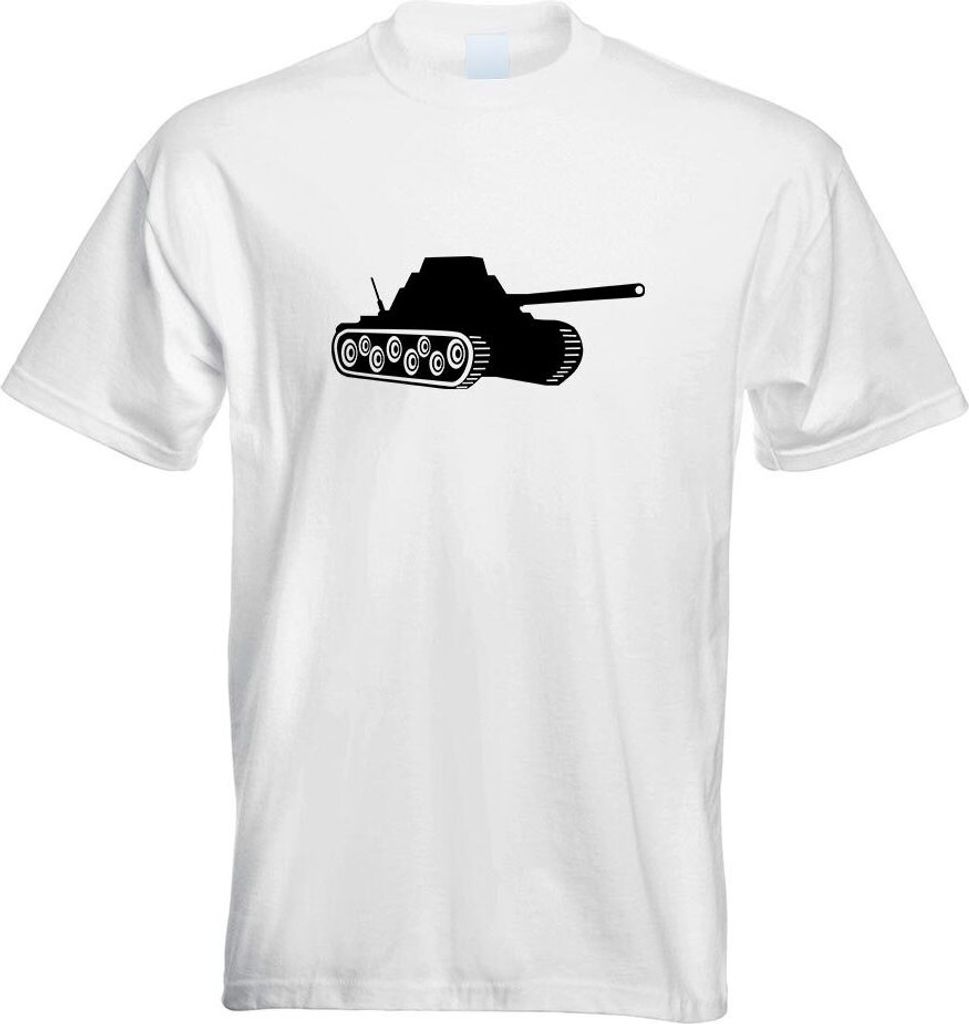 Kiwistar - T-Shirt - Weiss - Panzer Krieg Panzerfahrer Motiv Bedruckt Funshirt Design Print - mit Motiv Bedruckt - Funshirt Design - Sport - Freize...