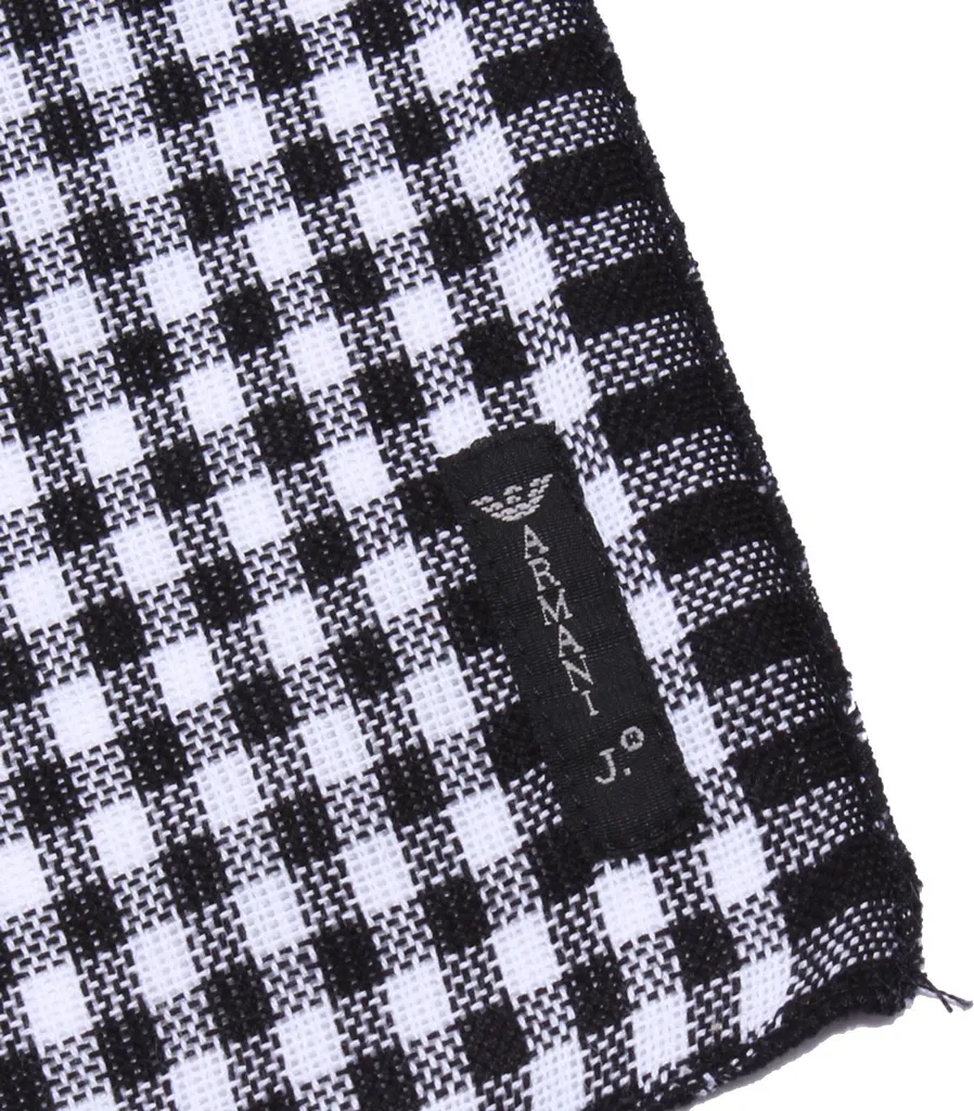 Écharpe Armani Jeans noire et blanche en taille unique douce - 3