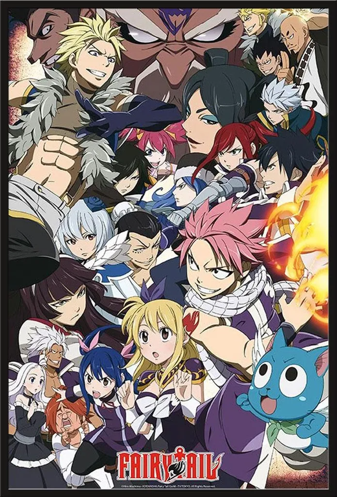 Cadre Photo Fairy Tail Shinsuke, Affiche Guildes et Vitre de Protection