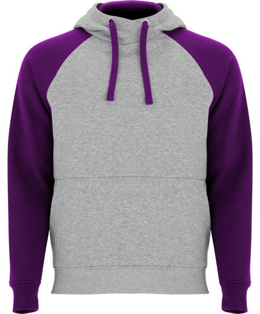 Roly - "Badet" Kapuzenpullover Zweifarbig für Herren/Damen Uni LT5609 (3XL) (Grau meliert/Violett)