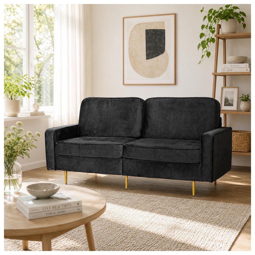 Sofa Sidonie Velvet Schwarz