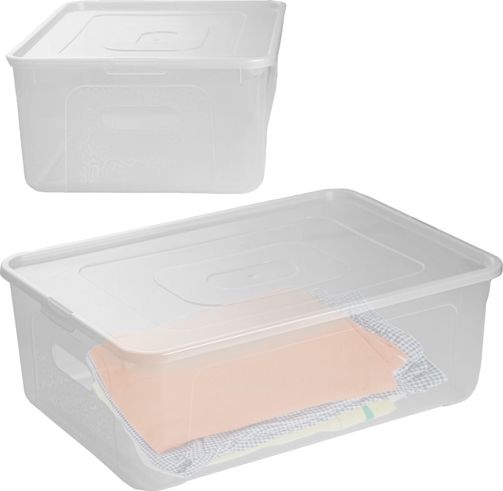 Pojemnik Plastikowy Z Pokrywą Pudło Plastikowe 20L Zdjęcie produktu 