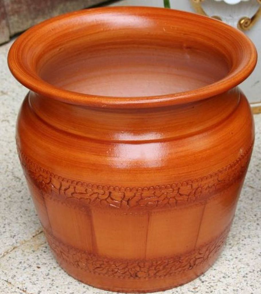 ÜBERTOPF KERAMIK ca.35 CM groß - Modell Nr. 3 Braun