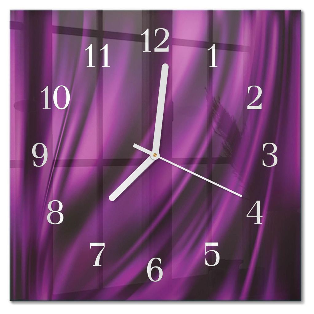 Tulup Glasuhr Wanduhr Küchenuhr Echt-Glas 30x30 cm Modern Produktbild 