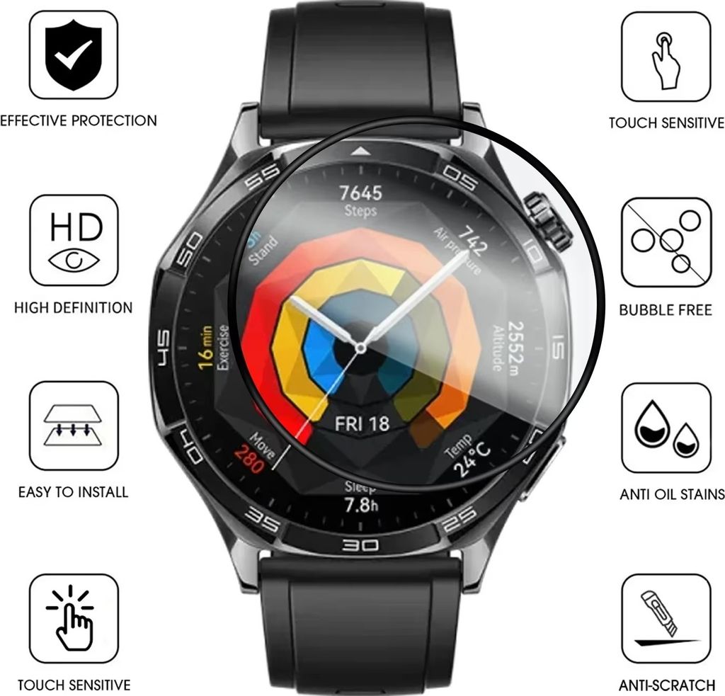 Für Huawei Watch GT 5 41mm Plexiglas HD Display Full Schutz Produktbild 