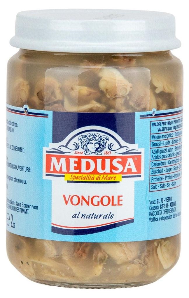 Medusa Vongole al Natural 130g – Frische Venusmuscheln in Produktbild 