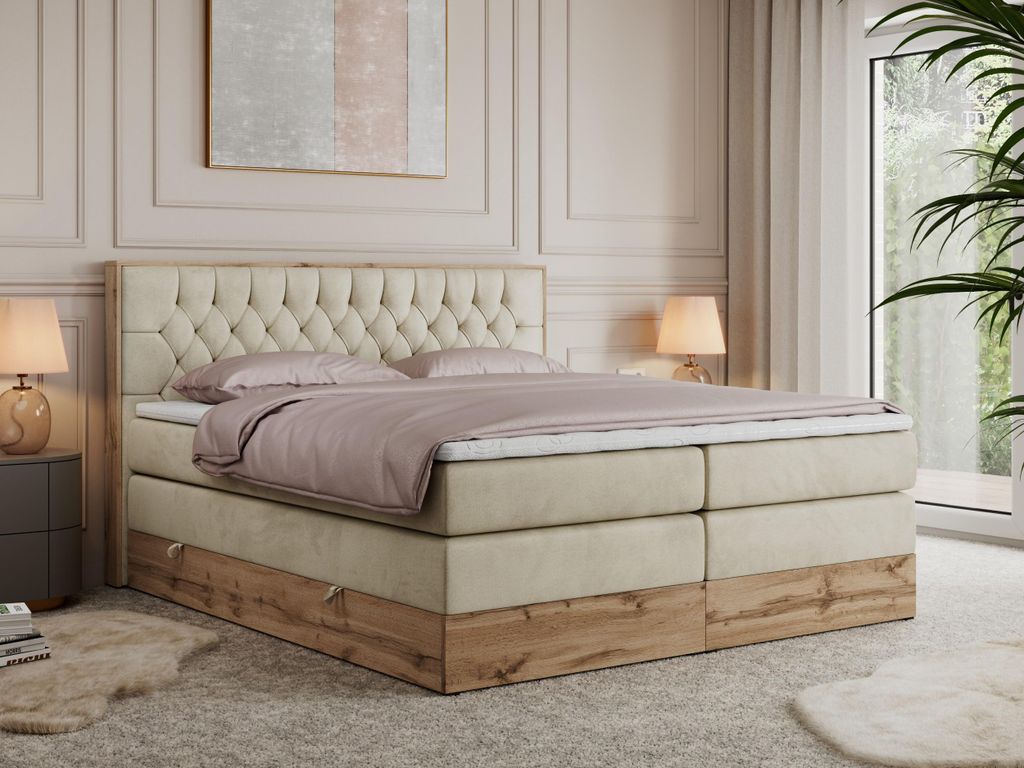 Kontinentální postel Boxspring AMORE KING s úložným Obrázek produktu 