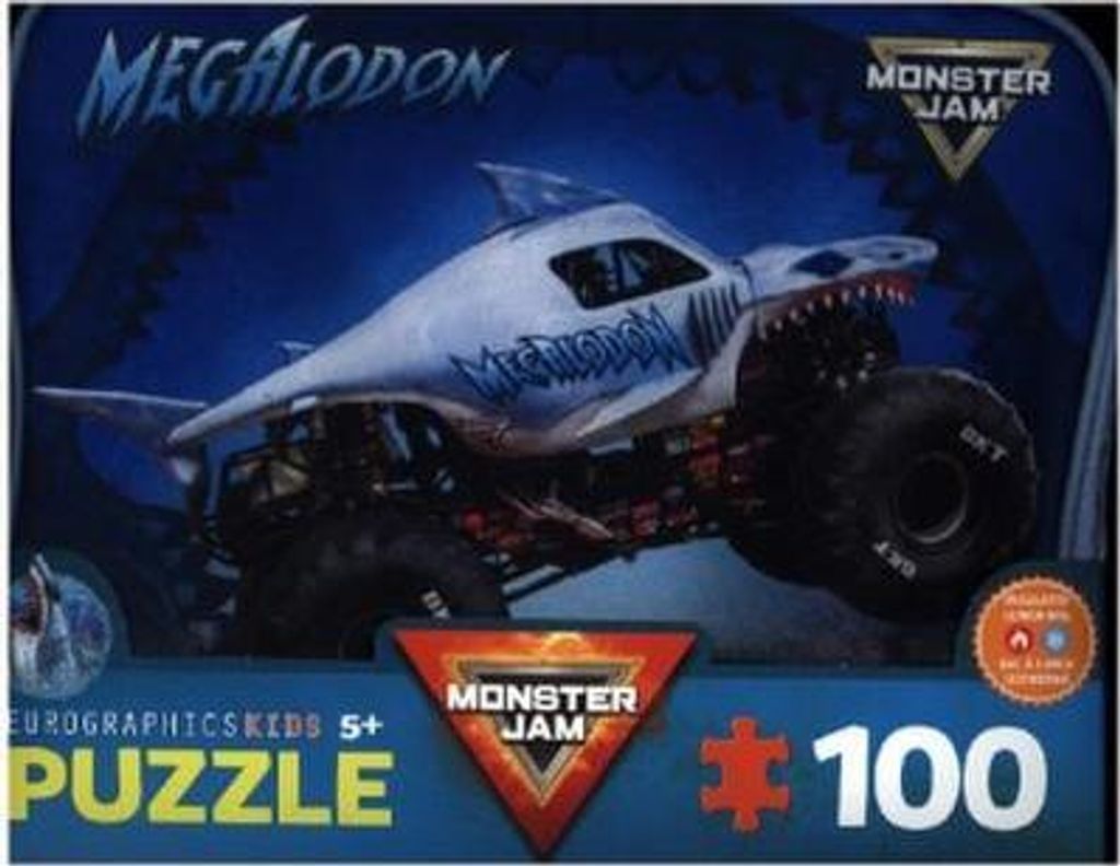 EUROGRAPHICS Puzzle in der Snackbox Megalodon Monster Jam 100 dlks