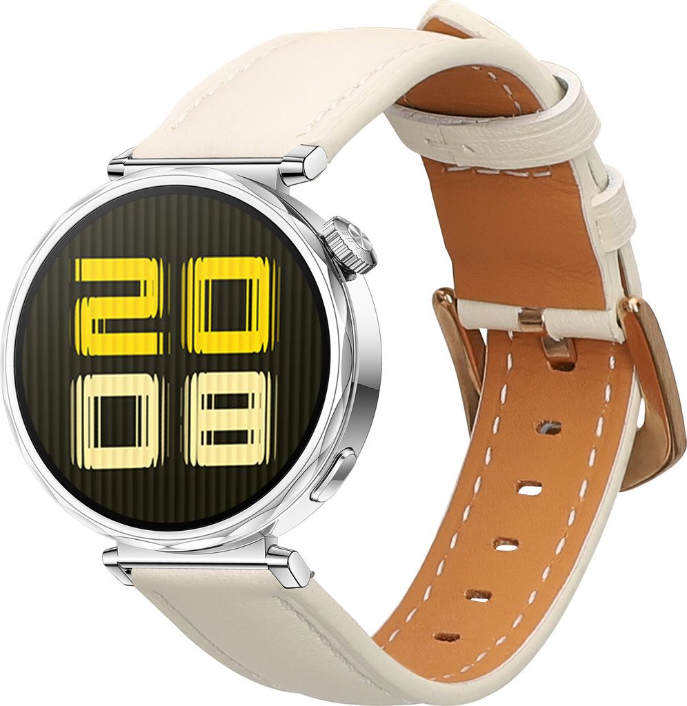 kwmobile Armband kompatibel mit Huawei Watch GT5 41mm / GT5 Pro 42mm / Watch GT4 41mm - Echtleder Fitnesstracker Sportarmband Band