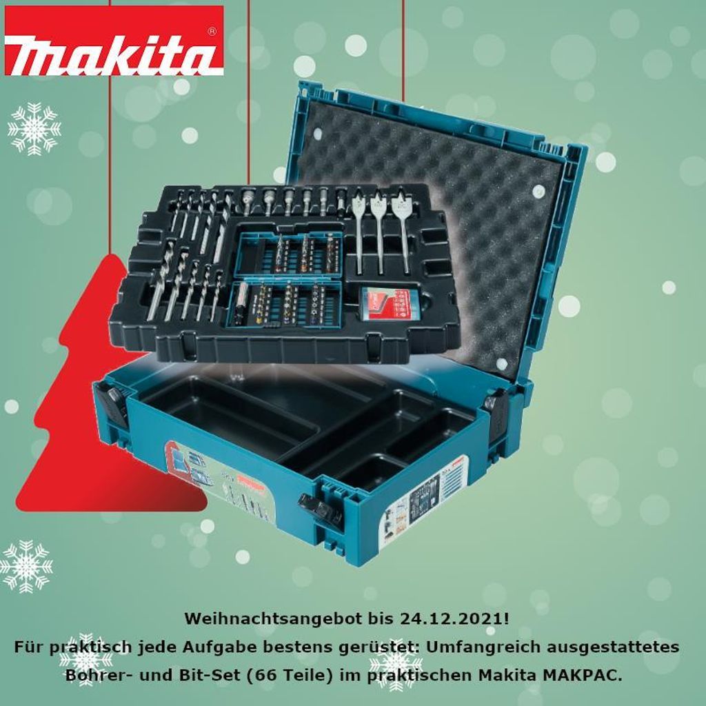 Makita Bohrer-Bit-Set 66-tlg Steckschlüssel Metall Holz Produktbild 10