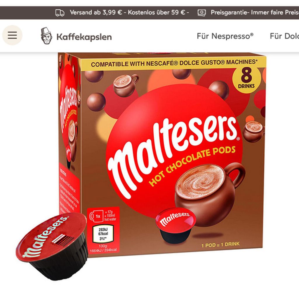 Nescafe 8 Tassen 120G Dolce Gusto Maltesers /5 (5056357909638)