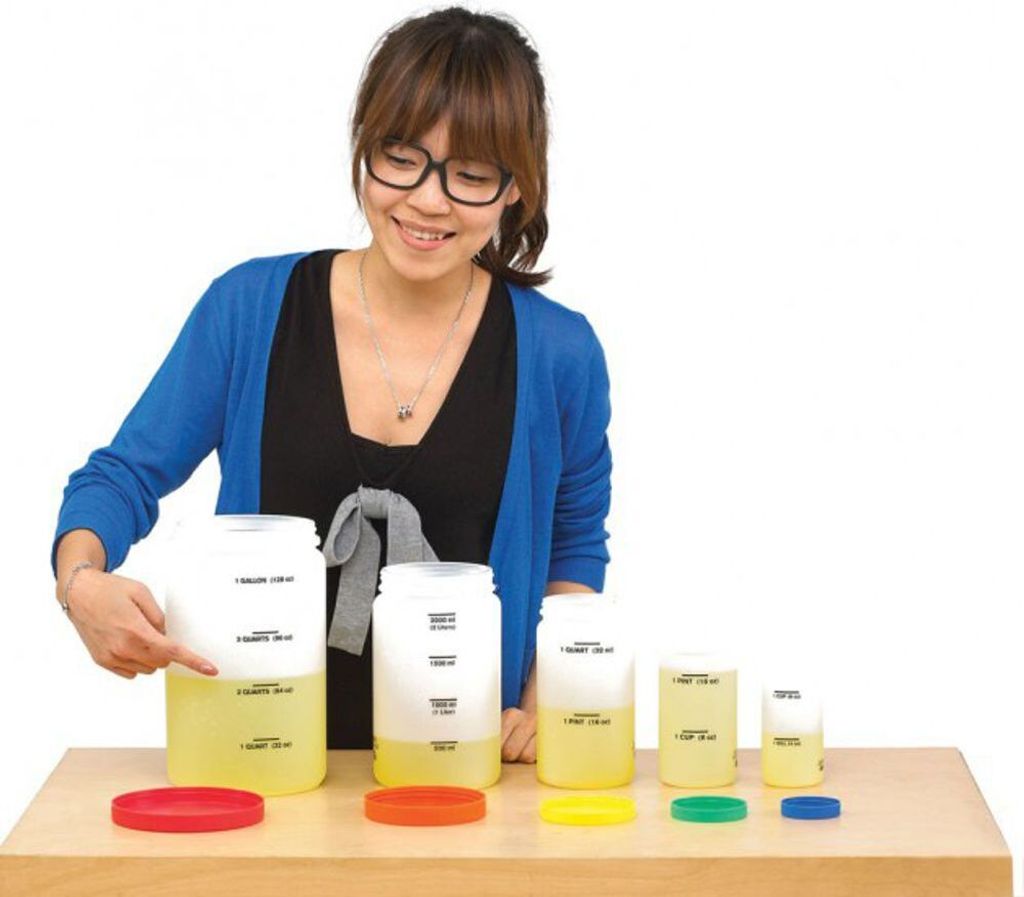Meßflaschen-Set, 5 teilig, 200 - 3000ml