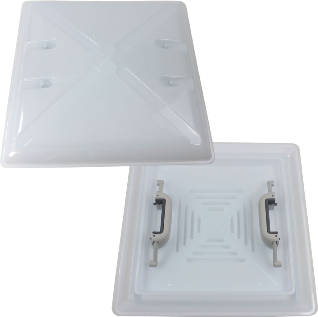 MPK Ersatzhaube Dachluke Dachfenster Dachhaube 40 x 40 cm Modell 46 / 460 Wohnwagen Wohnmobil Caravan grau