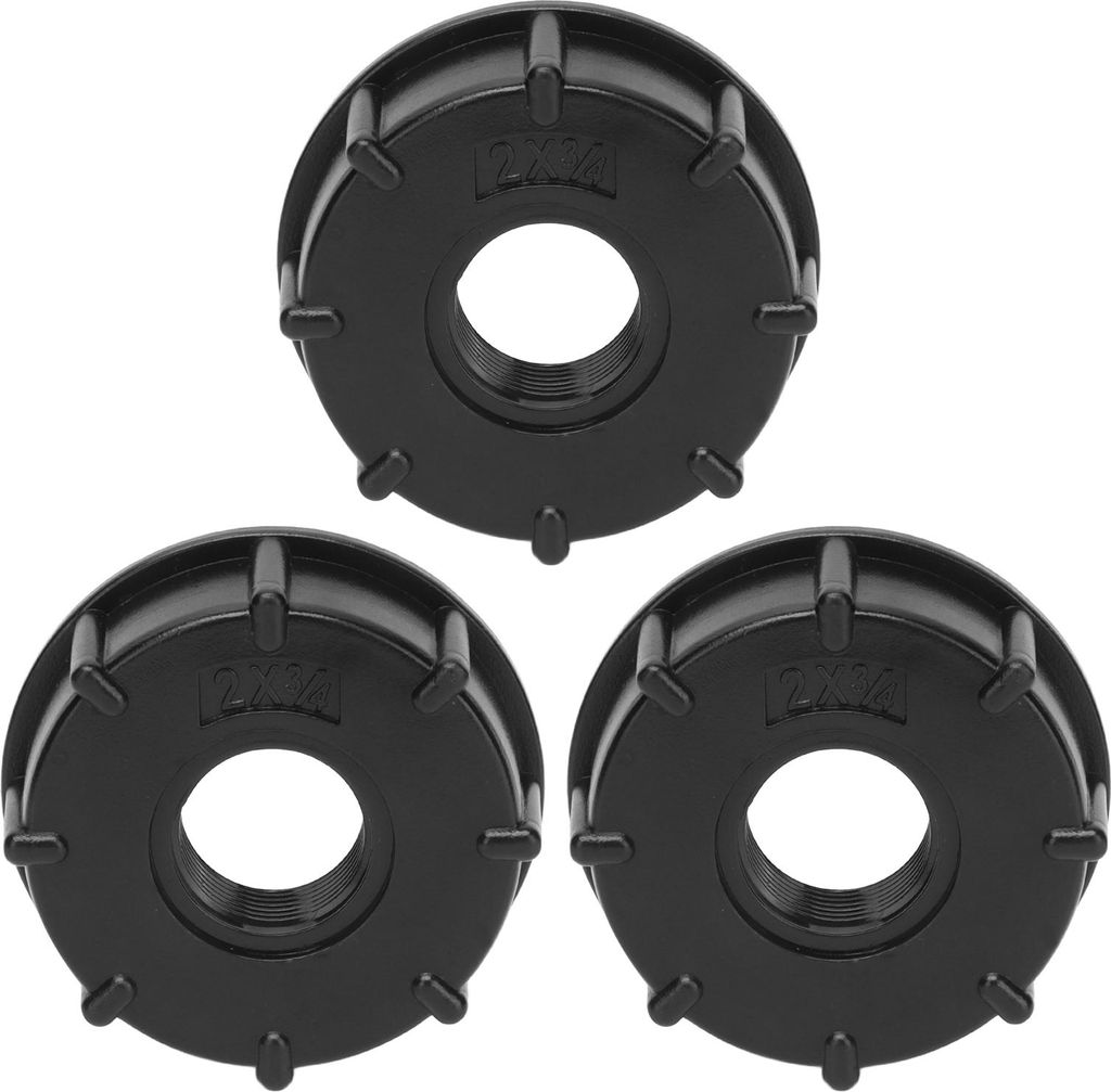 3 Stück IBC-Tankanschluss Grobgewinde-Schlauchablassadapter Kunststofffitting 60 mm Innendurchmesser G3/4