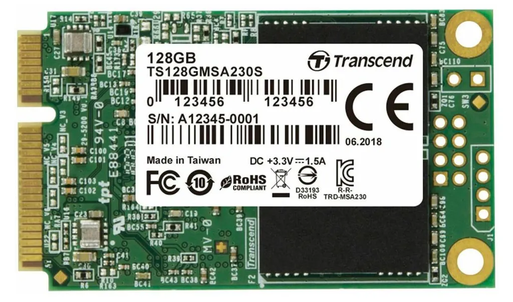 SSD mSATA Transcend 230S 128 Go avec mémoire flash 3D NAND fiable - 2