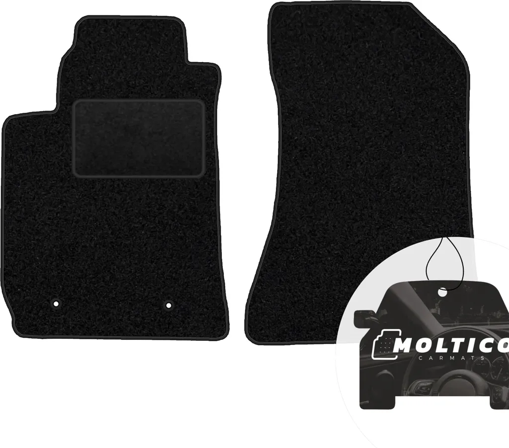 moto-MOLTICO tappetini anteriori auto velours tappetini auto nero set 2 pezzi adatto per Alfa Romeo 159 2005-2011